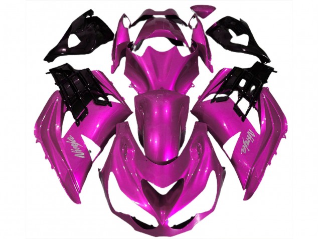 Carene Moto Kawasaki ZX14R ZZR1400 2012-2024 - Rosa Nero