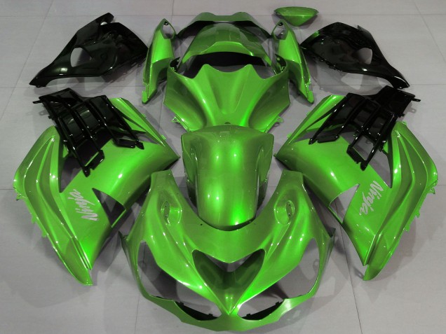 Carene Moto Kawasaki ZX14R ZZR1400 2012-2024 - Verde Liquido Nero