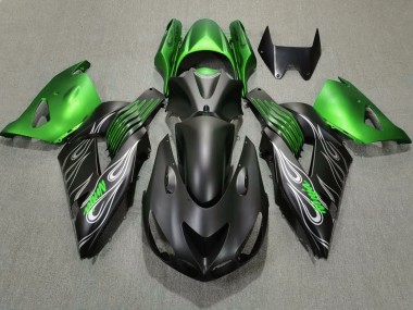 Carena Moto Kawasaki ZX14R 2006-2011 - Verde Nero Opaco Fabbrica