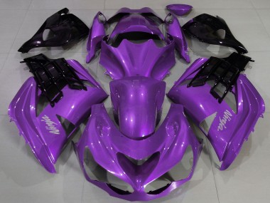 Carena Moto Kawasaki ZX14R ZZR1400 2012-2024 - Viola Nero Fabbrica