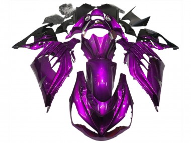 Carene Moto Kawasaki ZX14R ZZR1400 2012-2024 - Viola Nero Fabbrica