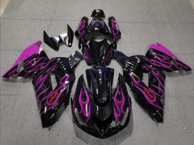 Carena Moto Kawasaki ZX14R 2006-2011 - Nero Lucido Viola Fiamma Fabbrica