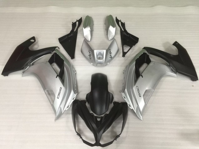 Carena Moto Kawasaki Ninja 650R 2009-2011 - Argento Nero Opaco
