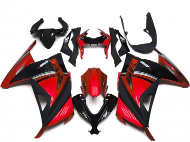 Carena Moto Kawasaki Ninja 300 2013-2024 - Rosso Nero Fabbrica