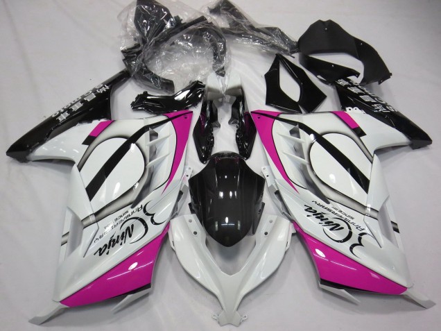 Carene Moto Kawasaki Ninja 300 2013-2017 - Lucido Bianco Rosa Nero