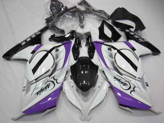 Carene Moto Kawasaki Ninja 300 2013-2017 - Lucido Bianco Viola Nero