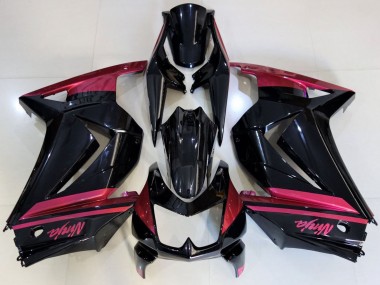 Carena Moto Kawasaki Ninja 250 2008-2012 - Nero Lucido Rosso Fabbrica