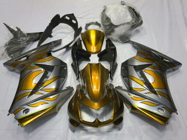 Carena Moto Kawasaki Ninja 250 2008-2012 - Argento Oro Fiamma