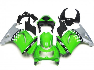 Carena Moto Kawasaki Ninja 250 2008-2012 - Verde Argento Nero Fabbrica