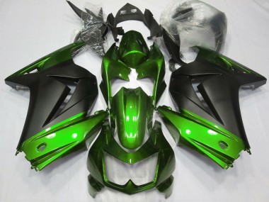 Carena Moto Kawasaki Ninja 250 2008-2012 - Verde Nero Opaco Fabbrica