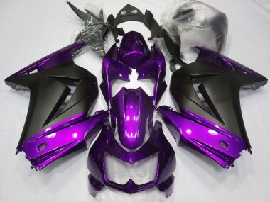Carena Moto Kawasaki Ninja 250 2008-2012 - Viola Nero Opaco Fabbrica