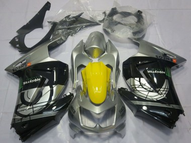 Carena Moto Kawasaki Ninja 250 2008-2012 - Argento Giallo Nero Lucido Fabbrica