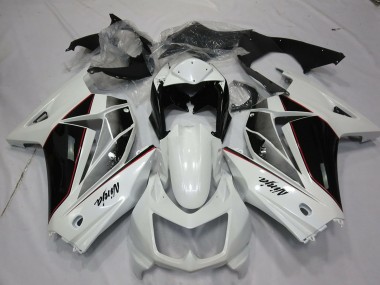 Carena Moto Kawasaki Ninja 250 2008-2012 - Bianco Nero Lucido Fabbrica