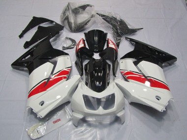 Carena Moto Kawasaki Ninja 250 2008-2012 - Bianco Rosso Nero Lucido Yama Stile Fabbrica
