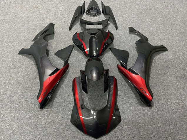 Carena Moto Yamaha R1 2015-2019 - Fibra di Carbonio Stile Rosso