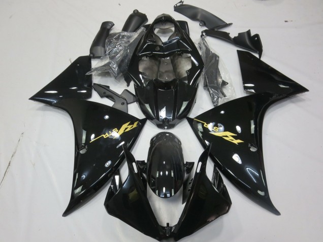 Carena Moto Yamaha R1 2009-2011 - Nero Lucido Oro Decal