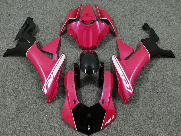 Carena Moto Yamaha R1 2015-2019 - Rosa Bianco Nero Lucido