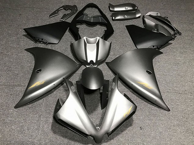 Carena Moto Yamaha R1 2012-2014 - Grigio Opaco Oro Decals