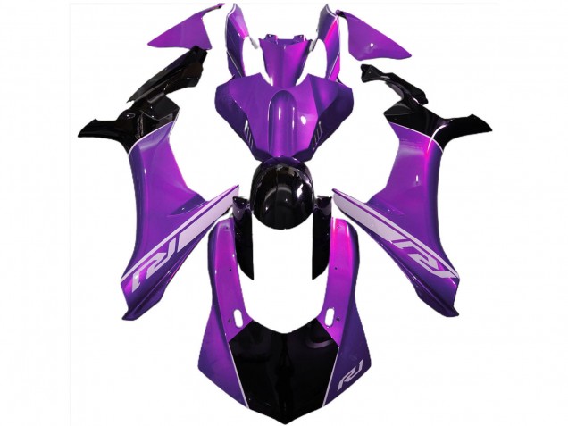 Carena Moto Yamaha R1 2015-2019 - Viola Nero Lucido Argento