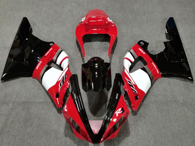 Carena Moto Yamaha R1 2000-2001 - Rosso Bianco Nero Lucido