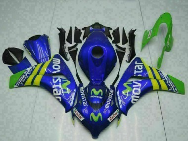 Carena Moto Honda CBR1000RR 2008-2011 - Blu Giallo Verde MoviStar Castrol Fabbrica