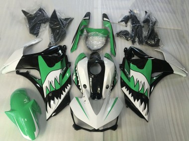 Carena Moto Yamaha R3 2015-2018 - Bianco Verde Nero Squalo Fabbrica