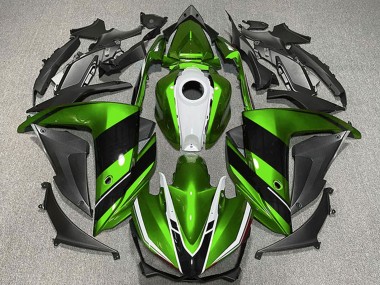 Carena Moto Yamaha R3 2015-2018 - Verde Bianco Nero Lucido Fabbrica