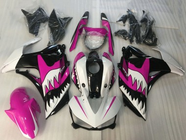Carena Moto Yamaha R3 2015-2018 - Bianco Rosa Nero Lucido Squalo Fabbrica