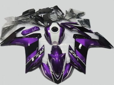 Carena Moto Yamaha R3 2015-2018 - Viola Bianco Nero Lucido Fabbrica