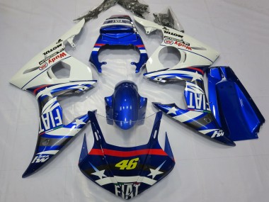 Carena Moto Yamaha R6 2003-2004 - Bianco Blu Fiat Michelin Motul 46 Fabbrica
