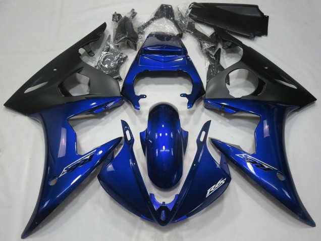 Carena Moto Yamaha R6 2005 - Blu Scuro Nero Opaco