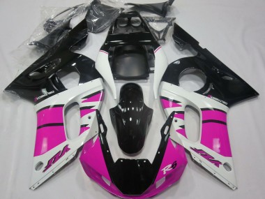 Carena Moto Yamaha R6 1998-2002 - Bianco Rosa Nero Lucido Fabbrica