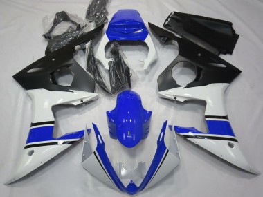 Carena Moto Yamaha R6 2003-2004 - Bianco Blu Nero Opaco Fabbrica