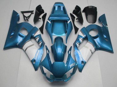 Carena Moto Yamaha R6 1998-2002 - Blu Bianco Argento Fabbrica