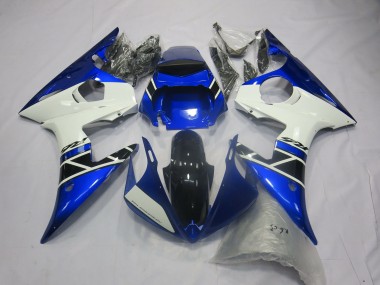 Carena Moto Yamaha R6 2005 - Blu Bianco Nero Lucido Fabbrica