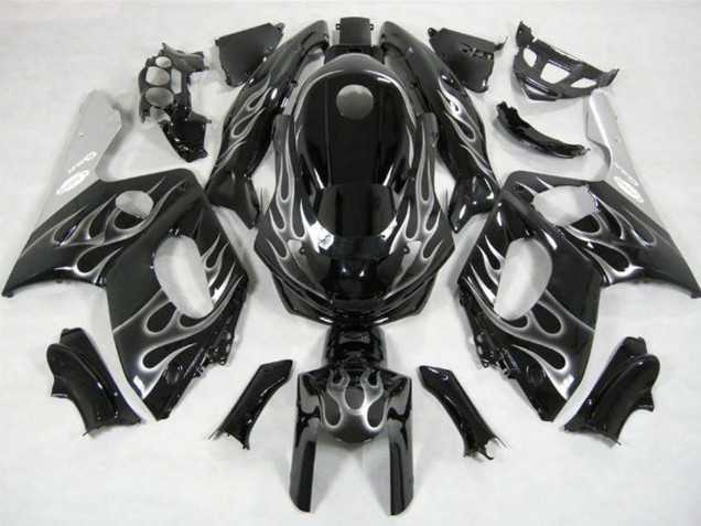 Carena Moto Yamaha YZF600R Thundercat 1996-2007 - Nero Lucido Argento Fiamma
