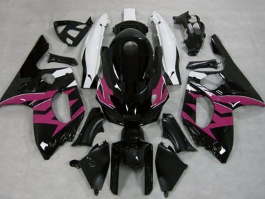 Carena Moto Yamaha YZF600R Thundercat 1996-2007 - Nero Lucido Rosa Scuro Bianco Fabbrica