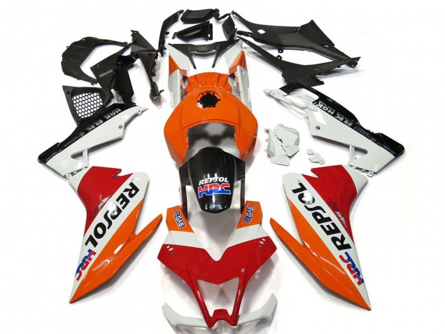 Carene Moto Aprilia RS4 125 2012-2019 - Arancia Bianco Rosso Nero Lucido Repsol