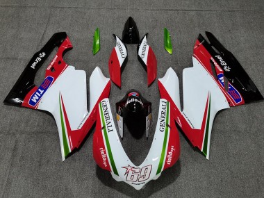 Carena Moto Ducati 959 1299 2015-2020 - Bianco Rosso Verde Nero Lucido Generali Tim 69 Fabbrica