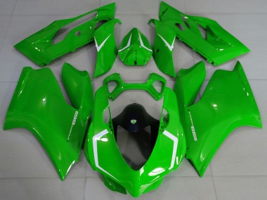 Carena Moto Ducati 1199 2011-2014 - Lucido Verde Bianco Fabbrica