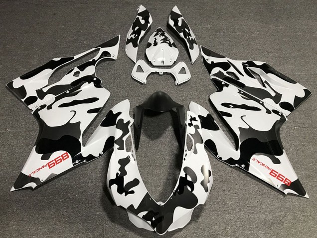 Carena Moto Ducati 899 2011-2014 - Bianco Nero Camouflage