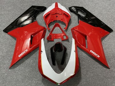 Carena Moto Ducati 1098 2007-2014 - Bianco Rosso Nero Fabbrica