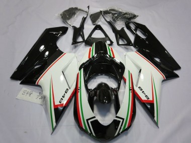 Carena Moto Ducati 848 2007-2014 - Bianco Rosso Verde Nero Lucido Fabbrica