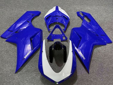Carena Moto Ducati 1198 2007-2014 - Lucido Blu Bianco Fabbrica