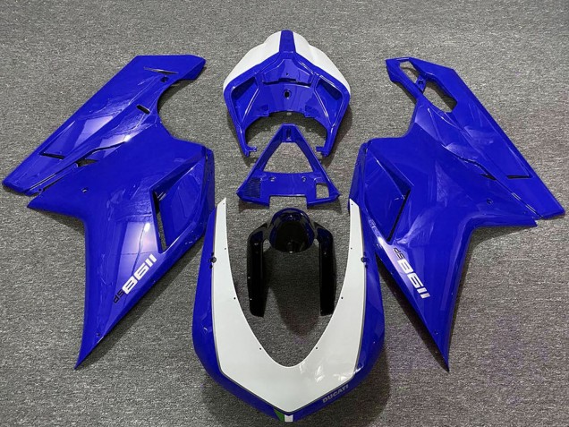Carena Moto Ducati 1198 2007-2014 - Lucido Blu Bianco