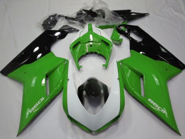 Carena Moto Ducati 1098 2007-2014 - Verde Nero Bianco Fabbrica