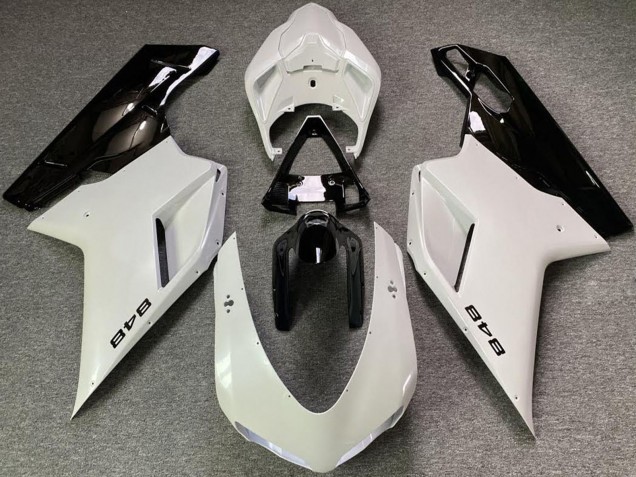 Carena Moto Ducati 848 2007-2014 - Bianco Perla Nero Lucido