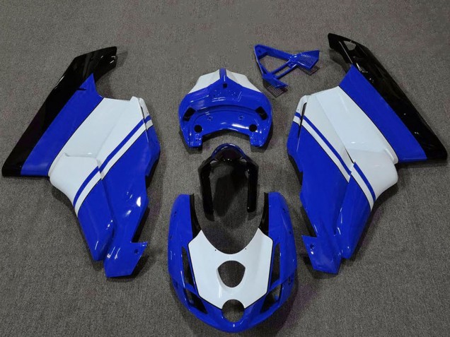 Carena Moto Ducati 749 999 2003-2004 - Bianco Blu Nero Lucido
