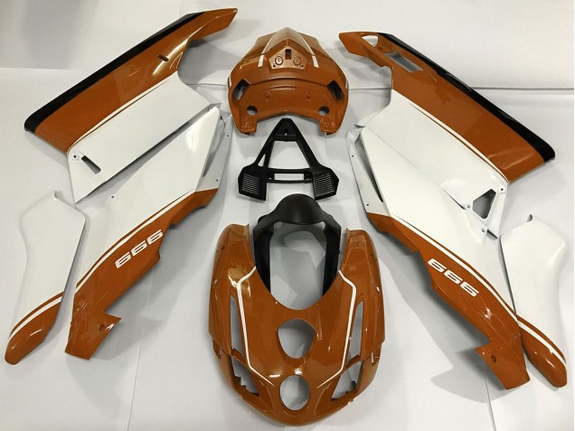Carena Moto Ducati 999 2003-2004 - Bianco Marrone Nero