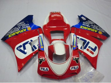 Carena Moto Ducati 748 916 996 998 1993-2005 - Bianco Rosso Blu Fila Fabbrica
